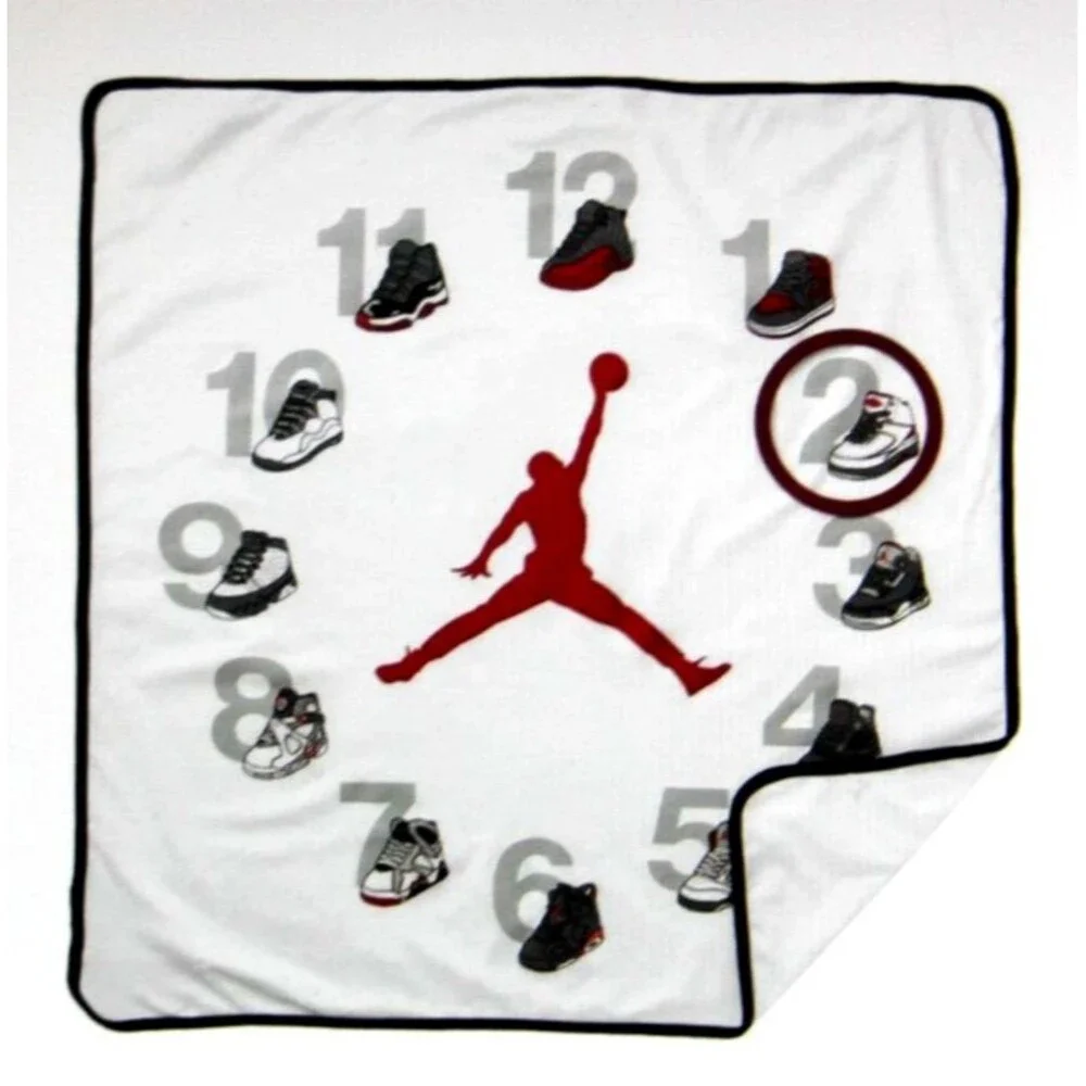 Nike Air Jordan First Year Baby 3 Piece Bodysuit Blanket Set Infant Outfit Gift